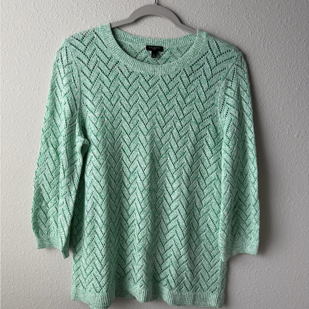 Talbots Mint Green Women's Sweater - Picture 2 of 8